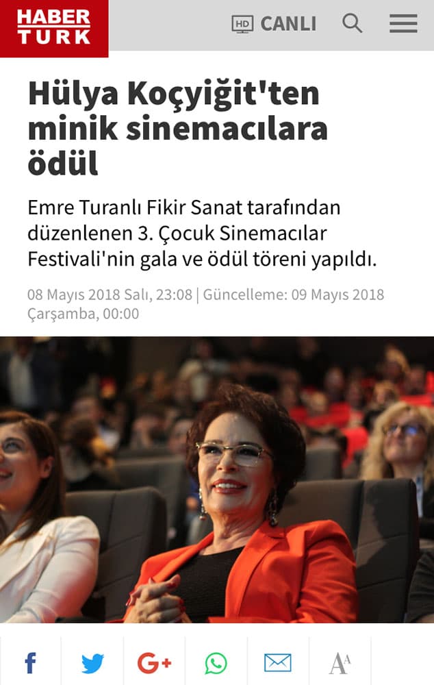 Çocuk Sinema Okulu in the press 3