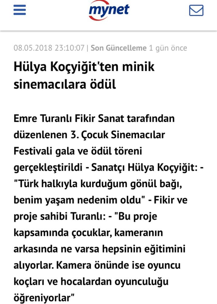 Çocuk Sinema Okulu in the press 22