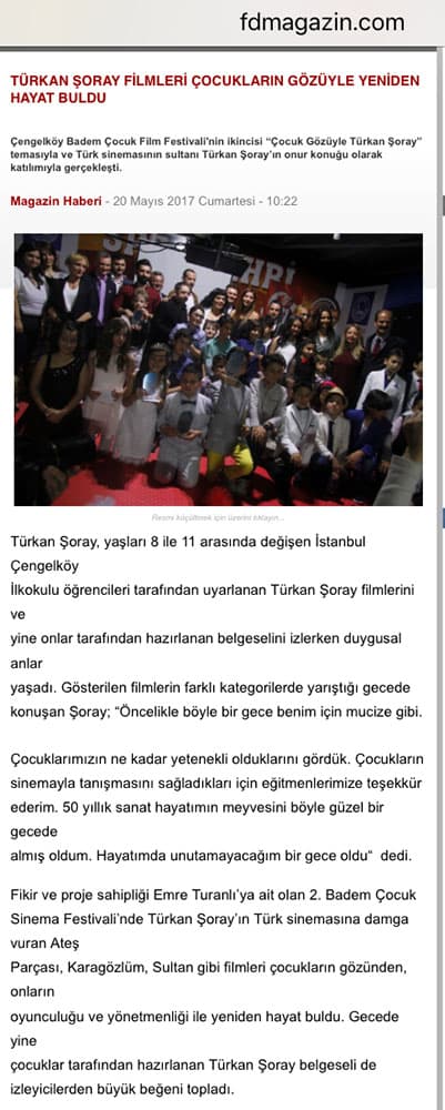 Çocuk Sinema Okulu in the press 18